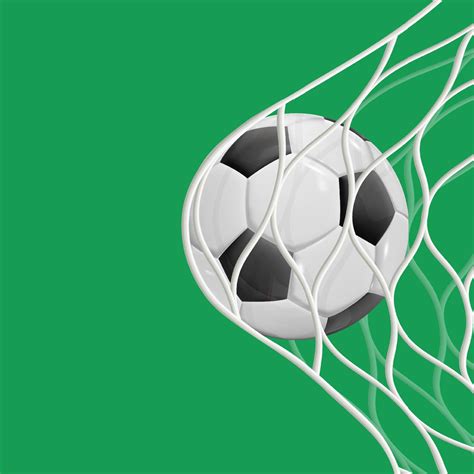 Soccer ball in goal net isolated on white background, sport accessory ...