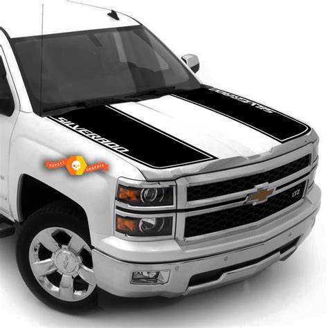 Z71 2007 - 2013 Chevy Silverado Hood Stripe Decals Rally 2 Styles 2500 ...