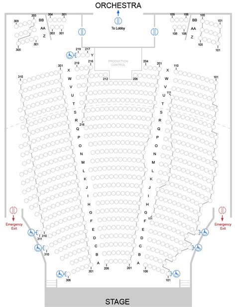 Seat Map | Oxford Performing Arts Center