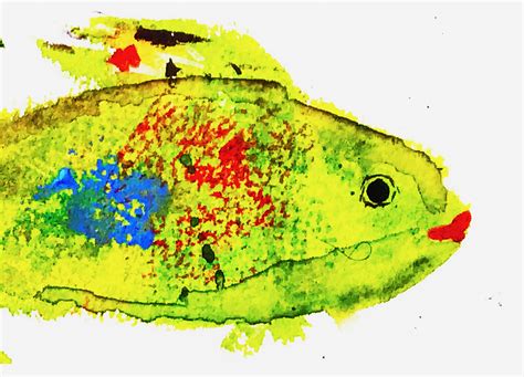 Green Fish by Julie Kippins Watercolor Artist