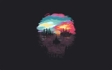 #dystopia #art #illustration #minimal #dark #4K #wallpaper #hdwallpaper ...