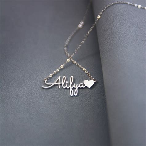 Heart Name Necklace Personalized Necklace With Name Name - Etsy