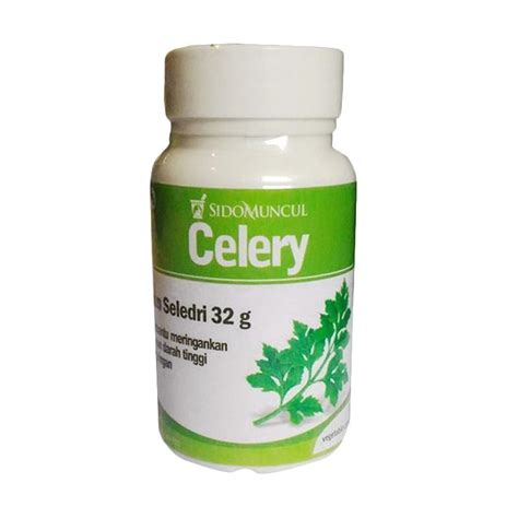 Jual Sidomuncul Celery Obat Darah Tinggi Hipertensi Alami [30 Kapsul ...