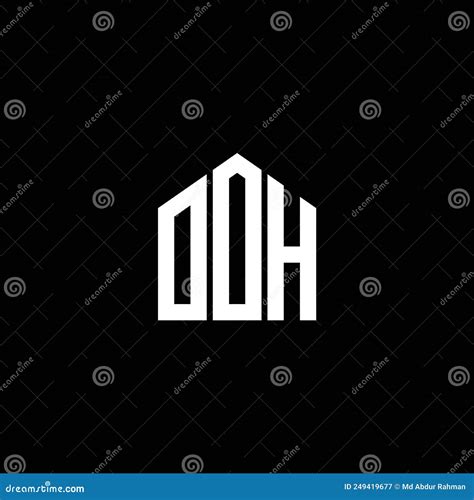 OOH Letter Logo Design on BLACK Background. OOH Creative Initials ...