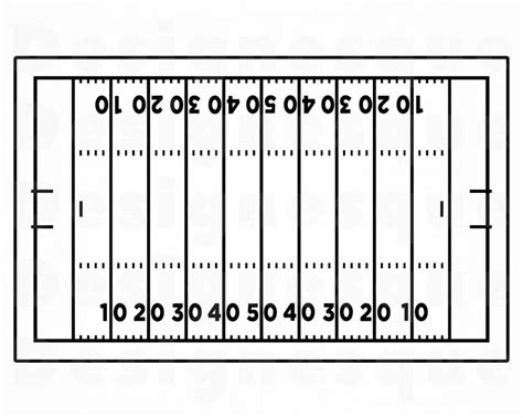 Printable Football Field Black And White - Printable Templates