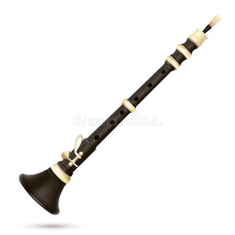 Vector Bombarde Isolated on White - Breton Musical Wind Instrument ...