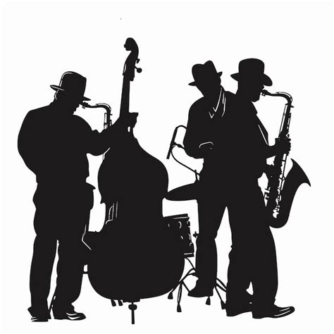 Premium Vector | Jazz band silhouette 1