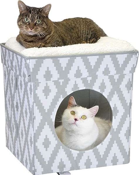 Kitty City Large Cat Bed, Stackable Cat Cube, Indoor Cat House/Cat ...