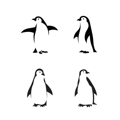 cute penguin silhouette vector 4691578 Vector Art at Vecteezy