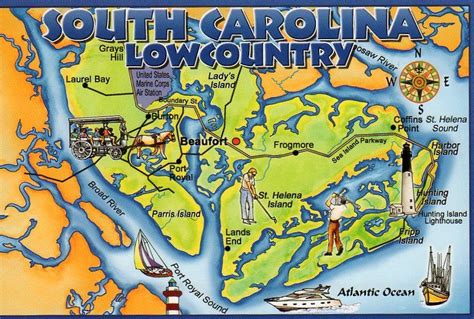 South Carolina Tourist Attractions Map - Best Tourist Places in the World