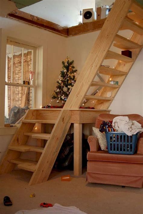 Genius loft stair for tiny house ideas (47) | Loft staircase, House ...