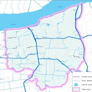 Water system map of Jiangyin central urban area. | Download Scientific ...