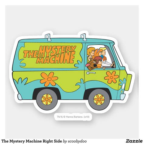 The Mystery Machine Right Side Sticker | Zazzle | Cool stickers ...