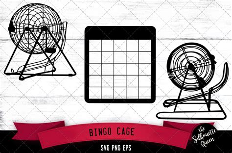 Bingo Cage Silhouette Vector | Photoshop Graphics ~ Creative Market