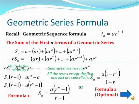 Formula Of Geometric Sequence