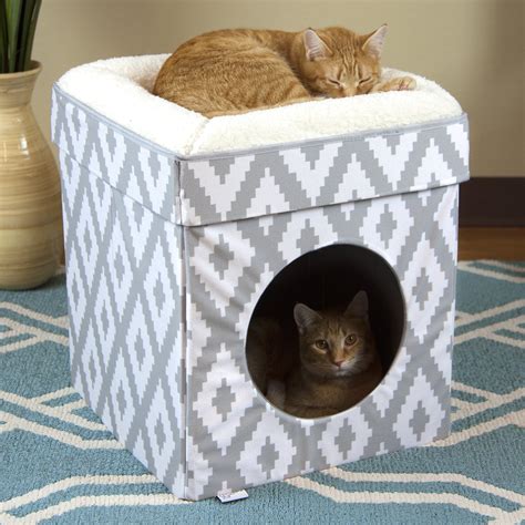 Kitty City Large Stackable Cat Cube Bed, Outdoor and Indoor Cat House ...