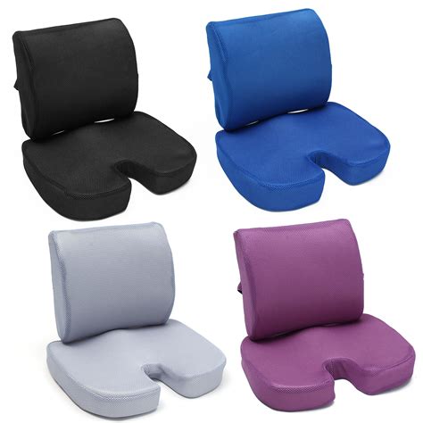 Orthopedic Memory Foam Seat Cushion Waist Pillow Tailbone Lumbar Back ...