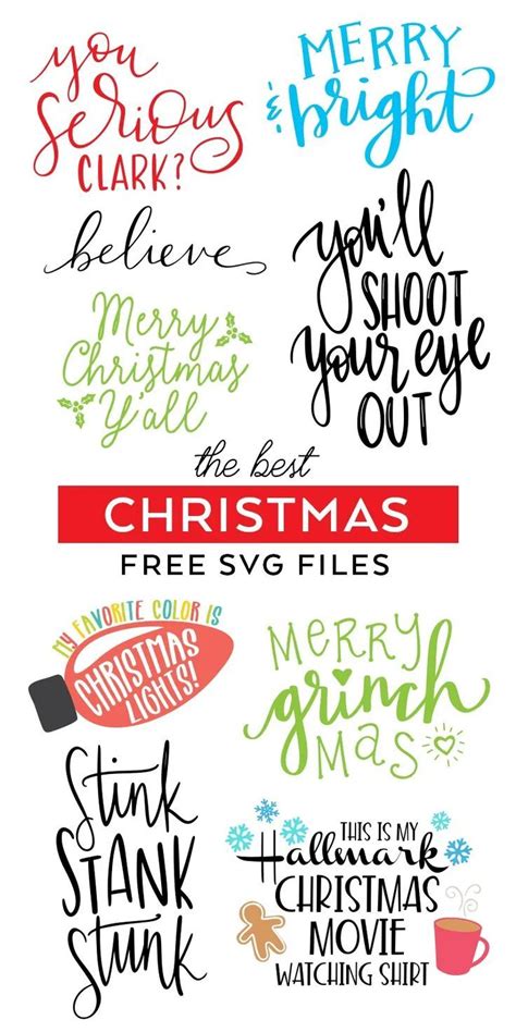 Best FREE Christmas SVG Files | Cricut christmas ideas, Christmas svg ...