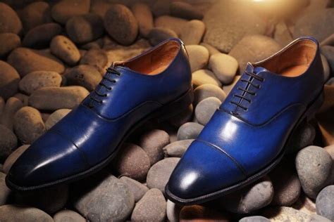 Mens Blue Leather Shoes For Sale Clearance | bellvalefarms.com