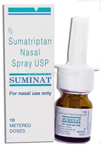 Sun pharma 10 Metered Dose Sumatriptan Nasal Spray, Medicines Grade ...