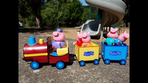 Peppa Pig Grandpa's Little Train Ride | Kids Train Song | Wheels On The ...