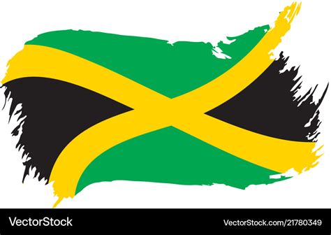 Jamaica flag Royalty Free Vector Image - VectorStock