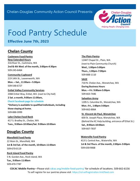 Mobile Food Pantry Schedule 2024 - Alica Aveline