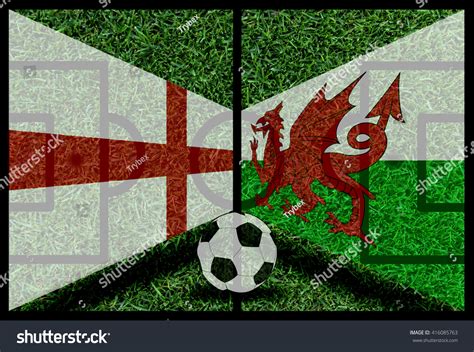 England Vs Wales Football Flag Background Stock Photo 416085763 ...