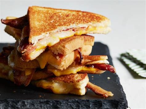 Grilled Cheese Sandwiches with Bacon Recipe | Food Network Kitchen ...