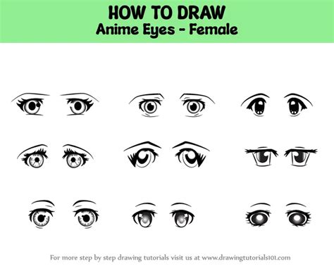 How to Draw Anime Eyes - Female (Eyes) Step by Step ...