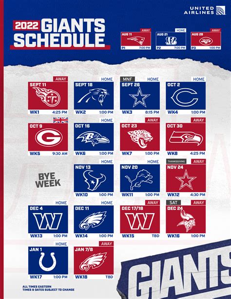 New York Giants Schedule 2022: Live Stream, TV Channel, Tickets