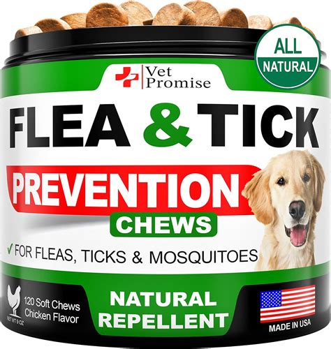 Buy Flea and Tick Prevention for Dogs Chewables - All Natural Dog Flea ...