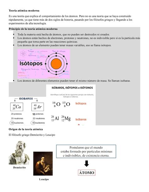 Teoría atómica moderna - Teoría atómica moderna Es una teoría que ...