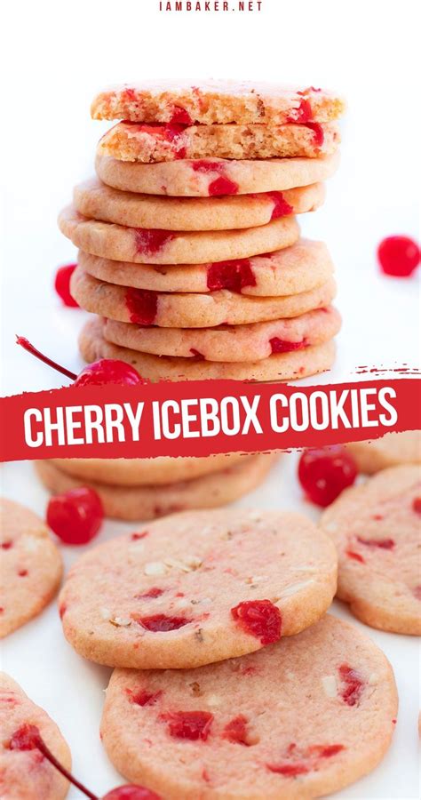 Cherry Icebox Cookies | Recipe | Icebox cookies, Baking recipes cookies ...