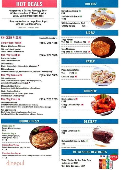 Menu of Domino's Pizza, Ballygunge, Kolkata | Dineout discovery