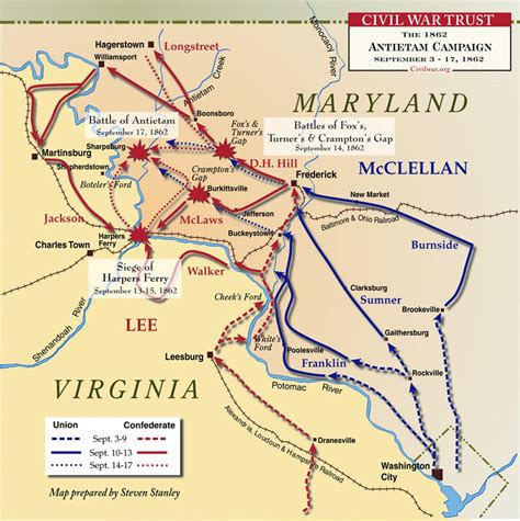 Battle Of Antietam Location Map