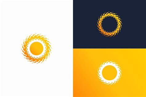 Premium Vector | Abstract sun logo design vector