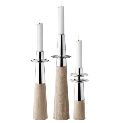 Georg Jensen ELLIPSE candleholders, 3 pcs. | Candle holder set ...