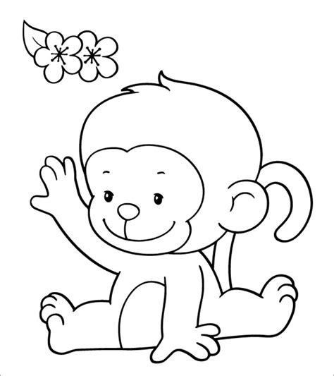 Cartoon Monkey Coloring Pages