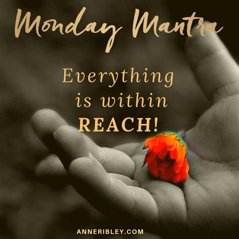 MONDAY MANTRA: Everything is Within Reach | Positive affirmations ...