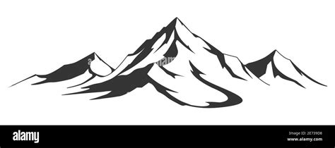 Mountain shape isolated on white background vector illustration ...