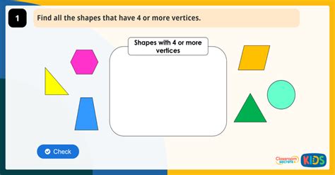 Year 2 Properties of 2D Shapes Game | Classroom Secrets Kids