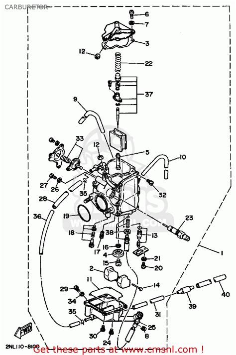 2004 Yamaha Big Bear 400 Carburetor Diagram