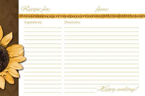 Word template 4x6 recipe cards - plminsider