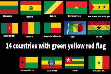 14 Países con bandera verde, amarilla y roja - Soccergist