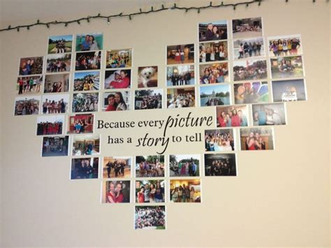 memory wall ideas - Google Search | Heart photo collage, Room diy, Diy ...