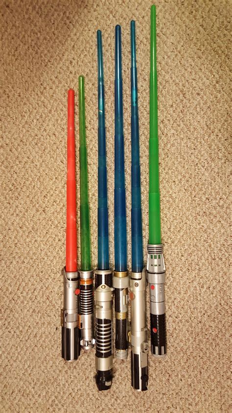 All my lightsabers have a different blade length : r/mildlyinteresting