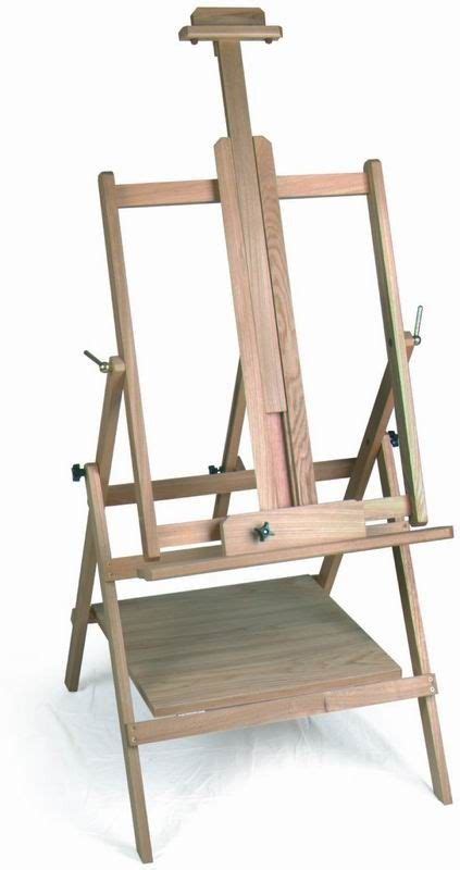 Pine Wide Folding Art Easel Stand , Horizontally Oil Painting Easels ...