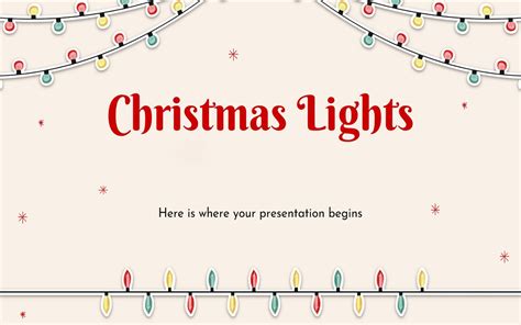 Christmas Lights Google Slides Theme Template 33 Slides