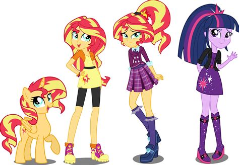 EqG AU Sunset Shimmer and Twilight Sparkle by xebck | My Little Pony ...